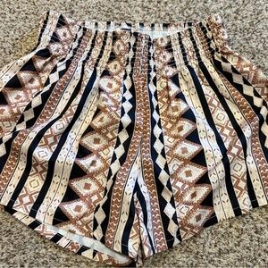 SHEIN Womens Shorts Geometric Multicolor Size Large New